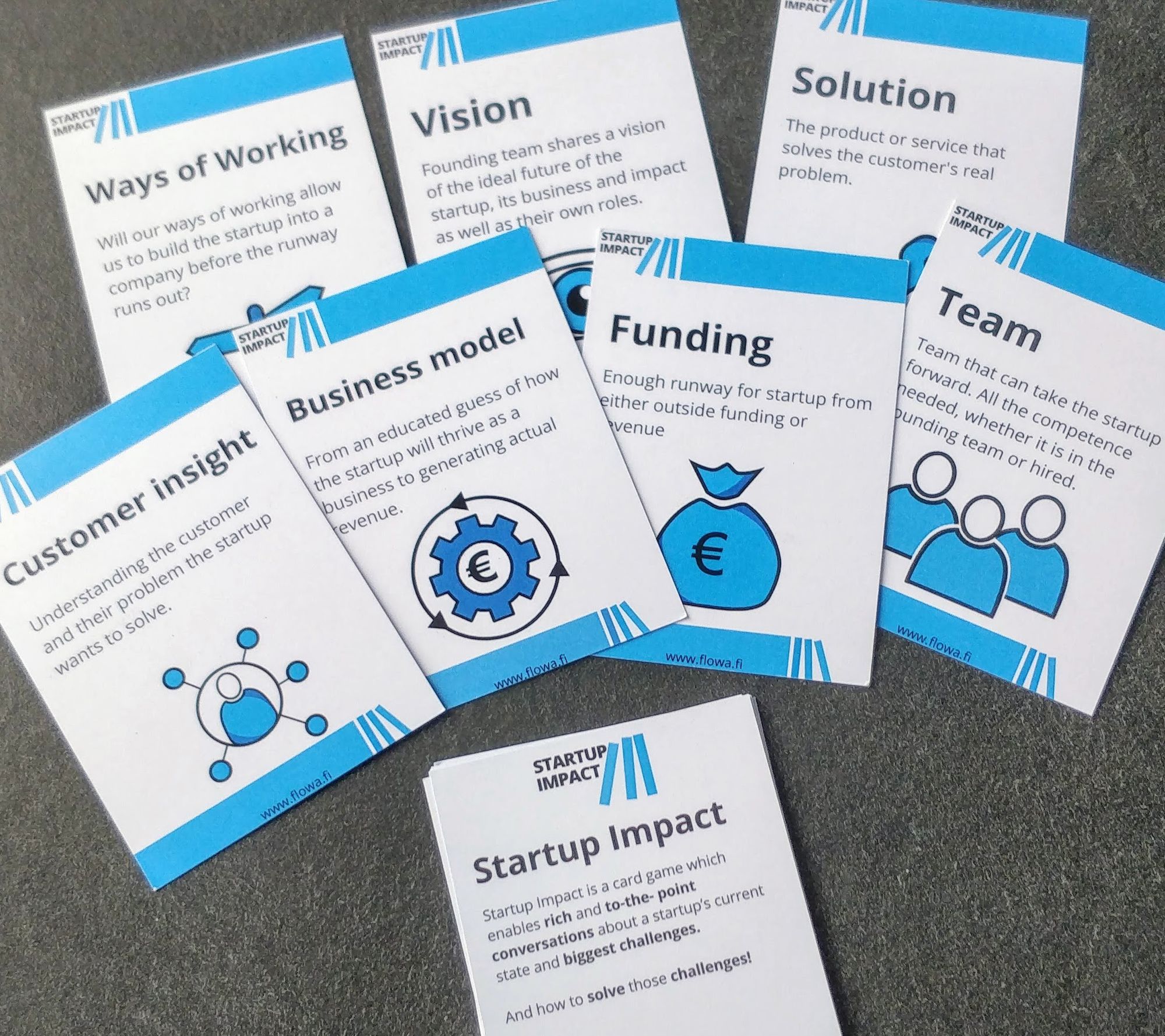 Photo of the Startup Impact cards