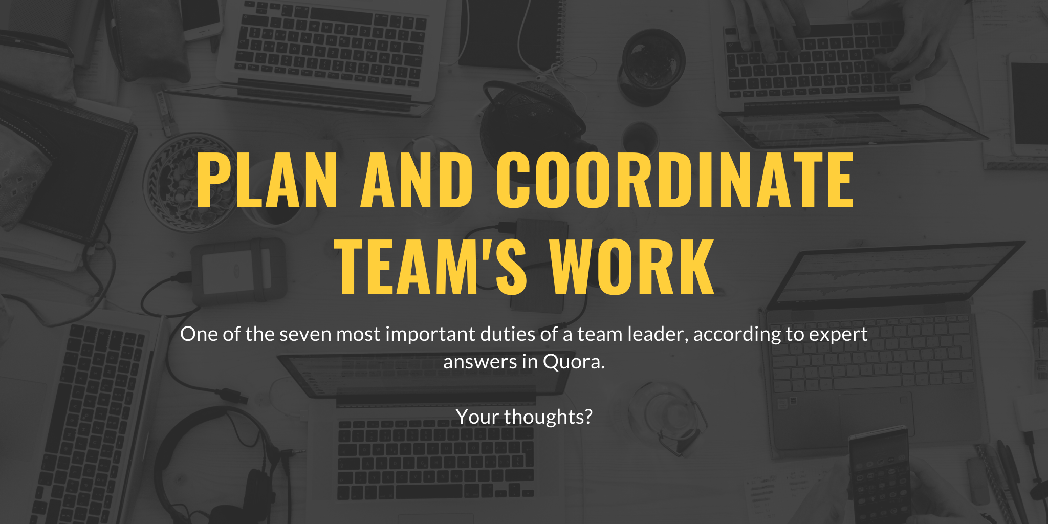 Team Leadership: Planning and Coordinating Team's Work